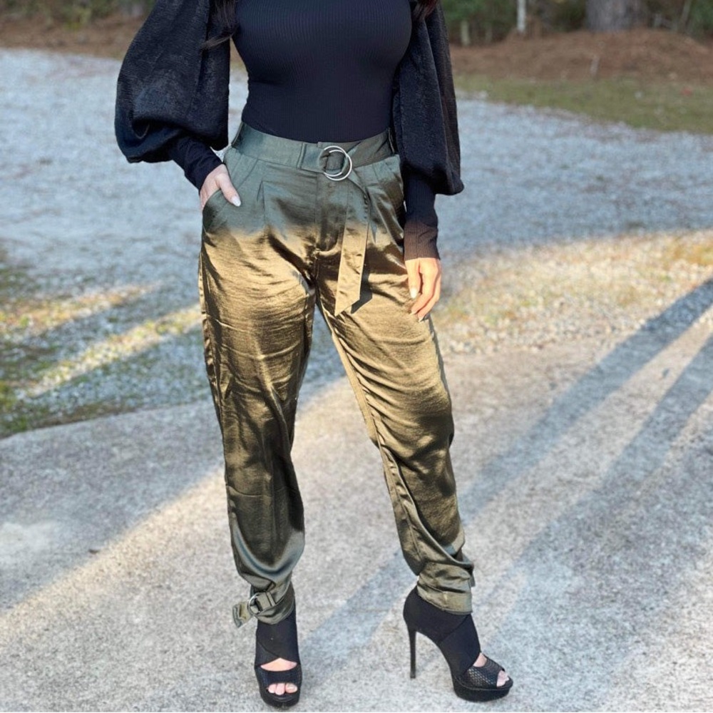 KanCan Satin Joggers, Never Worn